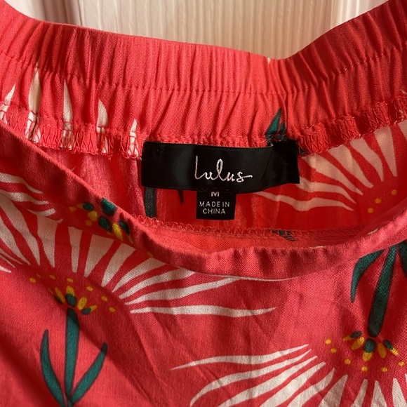 Lulu’s Trancoso Coral Floral Print Two-Piece Maxi Dress Medium - Picture 9 of 12